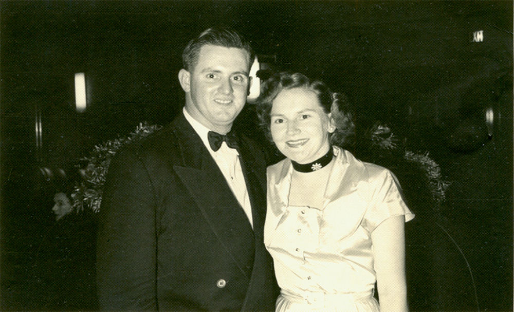 Dudley and Joan Doherty on a night out in Sydney (photograph supplied)